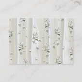 Witte aquarel Rozen geschilderd op Champagne Silk Informatiekaartje (Achterkant)