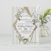 Witte aquarel Rozen geschilderd op Champagne Silk Kaart (Staand voorkant)