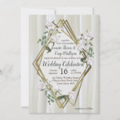 Witte aquarel Rozen geschilderd op Champagne Silk Kaart (Voorkant)