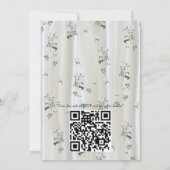 Witte aquarel Rozen geschilderd op Champagne Silk Kaart (Achterkant)