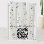 Witte aquarel Rozen geschilderd op champagne zijde Kaart (Achterkant)