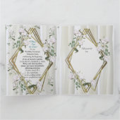 Witte aquarel Rozen geschilderd op champagne zijde Kaart (Binnen)