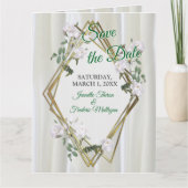 Witte aquarel Rozen geschilderd op champagne zijde Kaart (Voorkant)