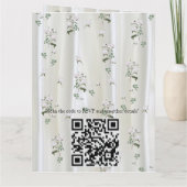 Witte aquarel Rozen geschilderd op champagne zijde Kaart (Achterkant)