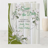 Witte aquarel Rozen geschilderd op champagne zijde Kaart (Voorkant)