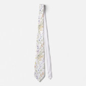 Witte Aquarel Wilde Bloem Stropdas (Voorkant)