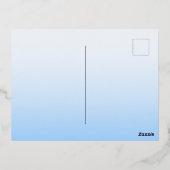 Witte Arctische wolf winterlandschapsontwerp Folie Feestdagen Briefkaart (Achterkant)