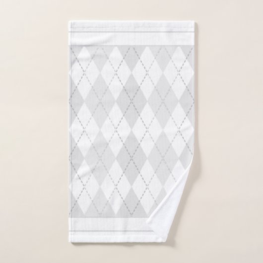 Witte Argyle Bad Handdoek (Handdoek)