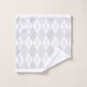 Witte Argyle Bad Handdoek (Wasdoekje)