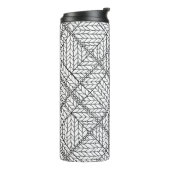 WITTE ARGYLE BREI Thermische Tumbler Thermosbeker (Gedraaid links)