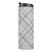 WITTE ARGYLE BREI Thermische Tumbler Thermosbeker (Geroteerd rechts)