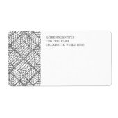 WITTE ARGYLE BREI Verzendadreslabels Etiket (Voorkant)