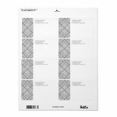 WITTE ARGYLE BREI Verzendadreslabels Etiket (Full Sheet)