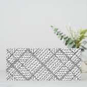 WITTE ARGYLE BREISEL 4x9,25 Platte kaart / horizon (Staand voorkant)