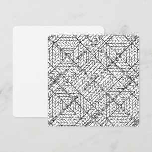 WITTE ARGYLE BREISEL 5,25" Vlak vierkant kaartje Kaart