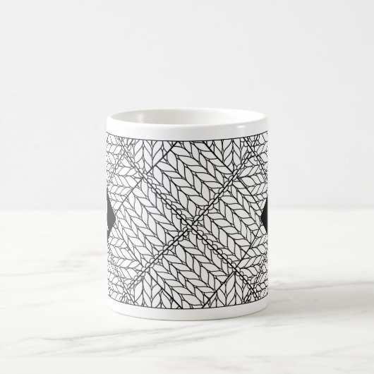 WITTE ARGYLE BREISEL Witte Mok + Initiaal II (Center)