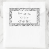 WITTE ARGYLE GEBREIDE rechthoek Sticker + tekst II (Tas)