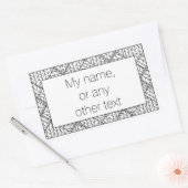 WITTE ARGYLE GEBREIDE rechthoek Sticker + tekst II (Envelop)