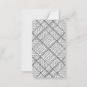 WITTE ARGYLE KNIT 3.5x2 Vlakke Kaart/Verticaal Notitiekaartje (Voorkant)