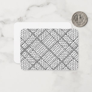 WITTE ARGYLE TRUI 3.5x2.5 Platte kaart / Horizonta Notitiekaartje