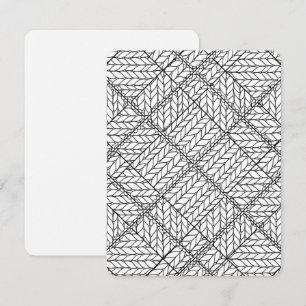 WITTE ARGYLE TRUI 4.25x5.5 Platte kaart / Verticaa