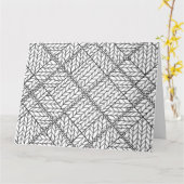 WITTE ARGYLE TRUI BREDE Wenskaart / Horizontaal Kaart (Gele Bloem)