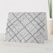 WITTE ARGYLE TRUI BREDE Wenskaart / Horizontaal Kaart (Achterkant)