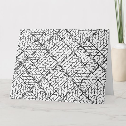 WITTE ARGYLE TRUI BREDE Wenskaart / Horizontaal Kaart (Voorkant)