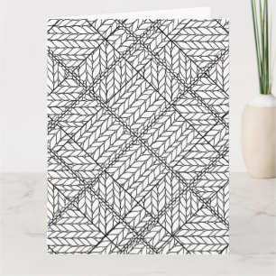 WITTE ARGYLE TRUI BREDE Wenskaart / Verticaal Kaart
