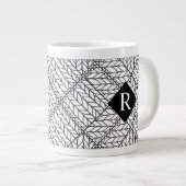 WITTE ARGYLE TRUI Grote Mok + Initiaal II  (Voorkant rechts)