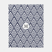 Witte Art Deco Arrows van 1920 gepersonaliseerd Fleece Deken (Voorkant)