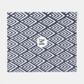 Witte Art Deco Arrows van 1920 gepersonaliseerd Fleece Deken (Voorkant (Horizontaal))