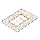 Witte Art Deco Great Gatsby jaren 20 Huwelijksplan Notitieboek (Linkerzijde)