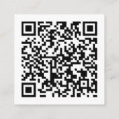 Witte Art Deco | QR-code | Bruiloft RSVP Informatiekaartje (Achterkant)