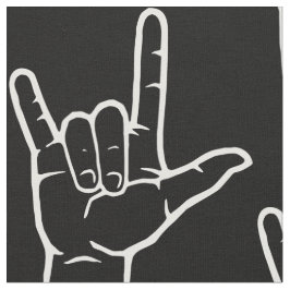 Witte ASL I houdt van u vormde Stof