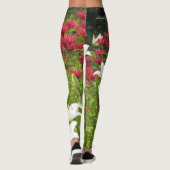 Witte assiatische lilie Roodbaard Leggings (Achterkant)