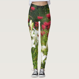 Witte assiatische lilie Roodbaard Leggings