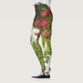 Witte assiatische lilie Roodbaard Leggings (Links)