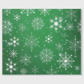 Witte Assortiment Kerstsneeuwvlokken Cadeaupapier (Vlak)