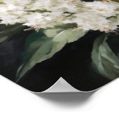 Witte Astilbe Flowers Art Print Poster (Hoek)