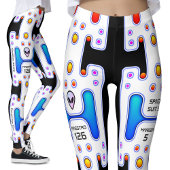 Witte astronautische ruimte meisje android robot leggings