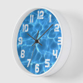 Witte Atletische Grunge Nummers Blauw Zwembad (Hoek)