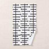 Witte atoomlijnen bad handdoek (Handdoek)