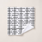 Witte atoomlijnen bad handdoek (Wasdoekje)