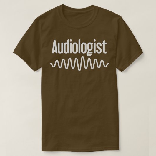 Witte audioloog met soundwave t-shirt (Design voorkant)