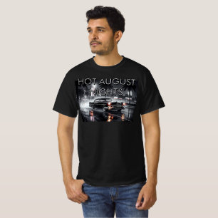 Witte Augustus Nachten Klassieke Auto Noir Cruise T-shirt