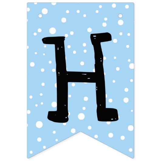 Witte Aussiedoodle Gelukkig Verjaardagsfeest Vlaggetjes (Tweede vlag)