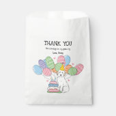 Witte Aussiedoodle Hond Verjaardagsfeestje Dank u Bedankzakje (Voorkant)