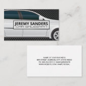 Witte auto | Koolstofvezel Visitekaartje (Voorkant / Achterkant)