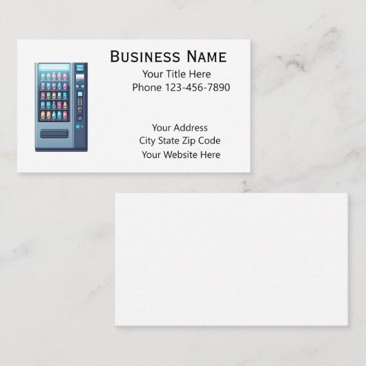 Witte automaat visitekaartje (Voorkant / Achterkant)